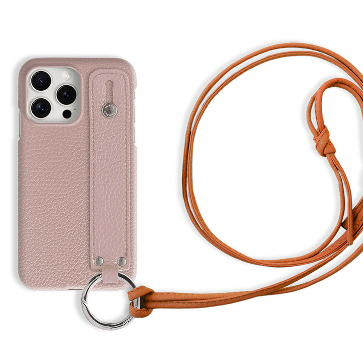 Genuine leather 32 colors Italian shrink leather hand belt & ring shoulder strap (no metal fitting adjustment) included back case AQUOS series