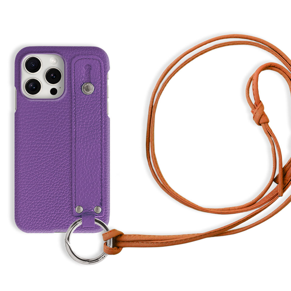 Genuine leather 32 colors Italian shrink leather hand belt & ring shoulder strap (no metal fitting adjustment) included back case Xperia series