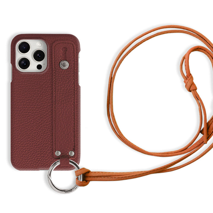 Genuine leather 32 colors Italian shrink leather hand belt & ring shoulder strap (no metal fitting adjustment) included back case Xperia series