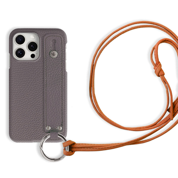 Genuine leather 32 colors Italian shrink leather hand belt & ring shoulder strap (no metal fitting adjustment) included back case AQUOS series