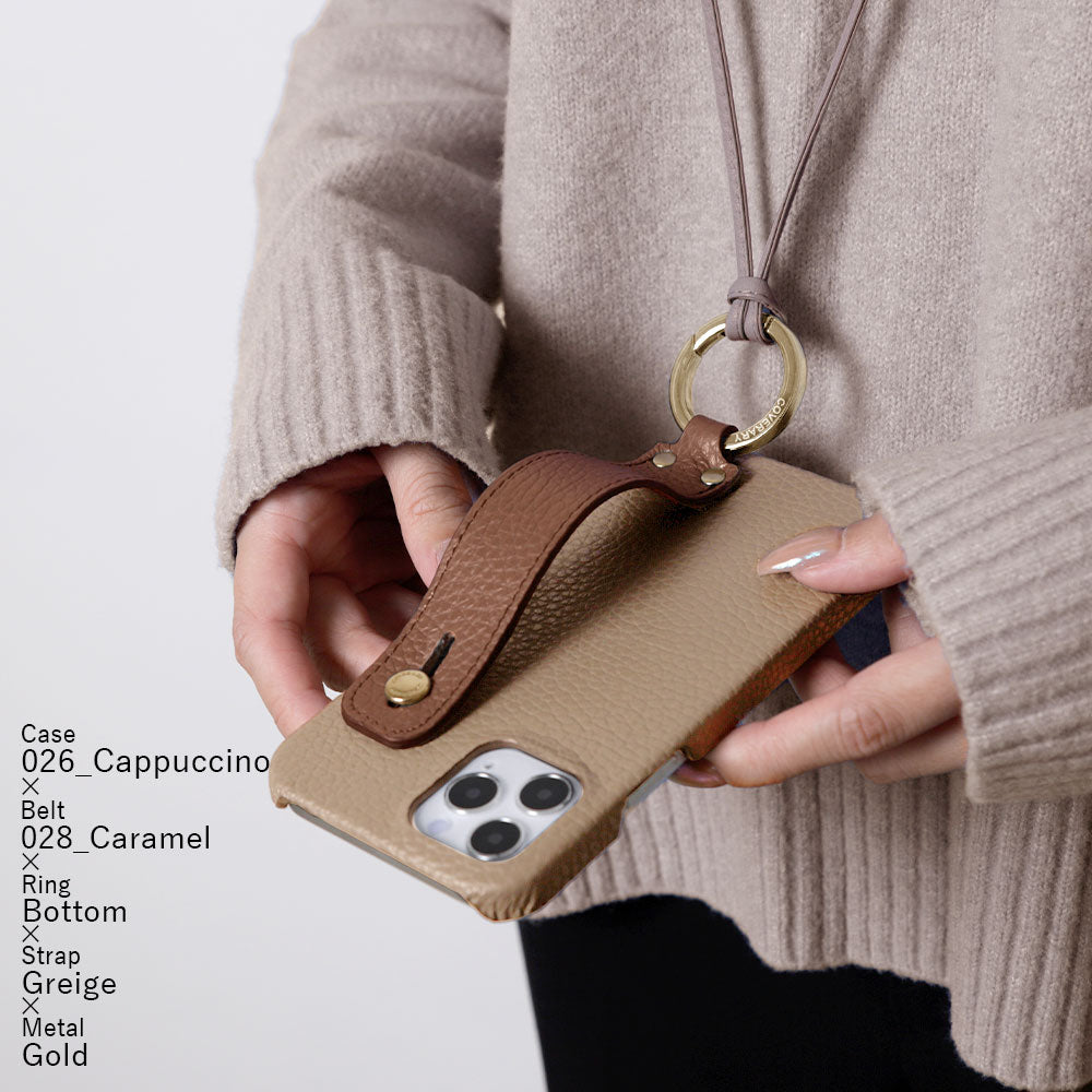 Genuine leather 32 colors Italian shrink leather hand belt & ring shoulder strap (no metal fitting adjustment) included back case Xperia series