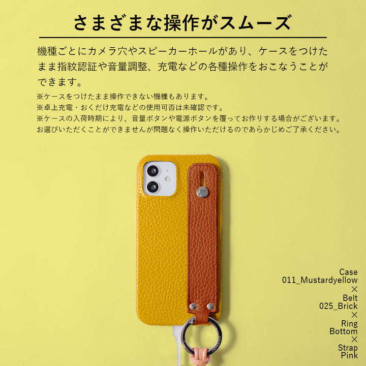 Genuine leather 32 colors Italian shrink leather hand belt & ring shoulder strap (no metal fitting adjustment) included back case Galaxy series