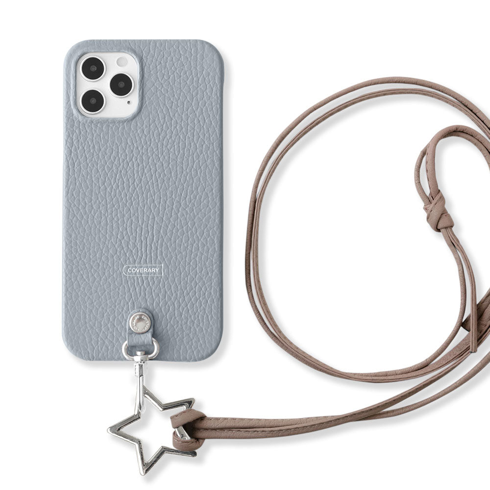 Cuir véritable 32 couleurs cuir italien grainé sangle d'épaule anneau en forme d'étoile (sans réglage de la quincaillerie) avec coque arrière série Xperia