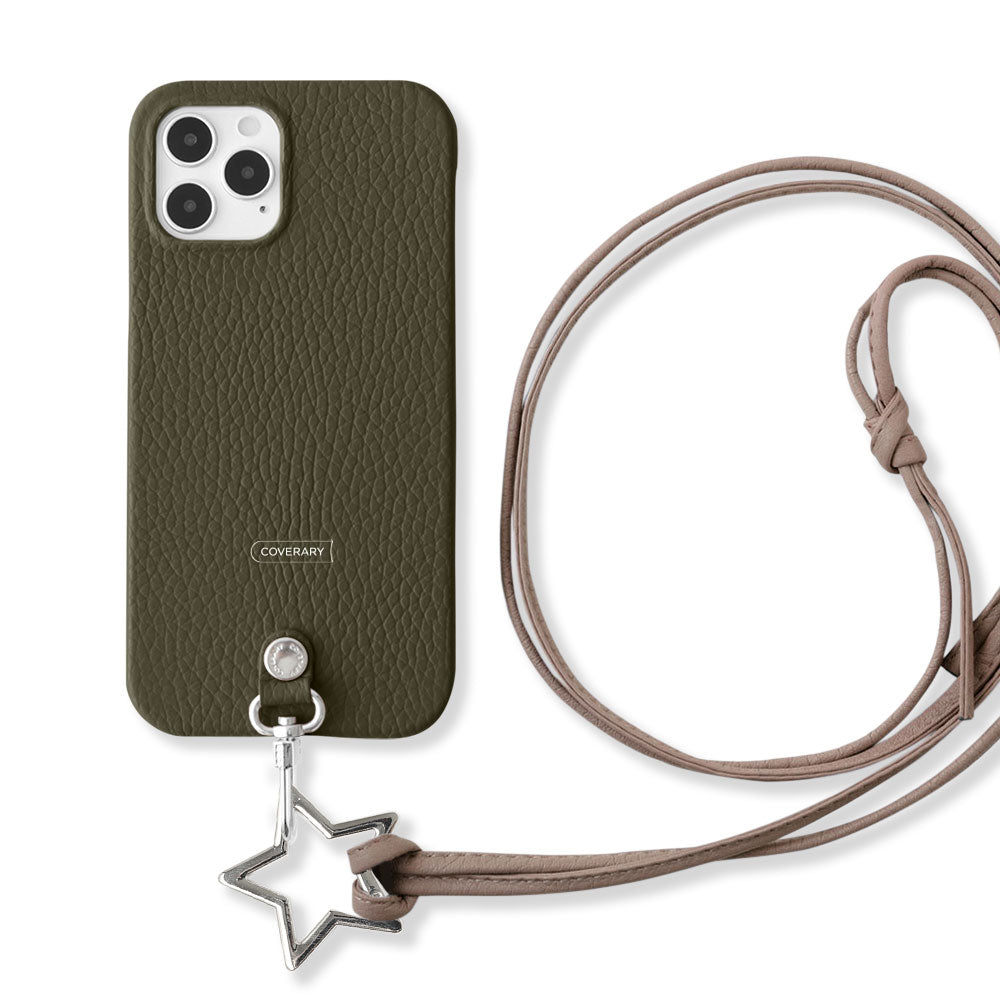 Cuir véritable 32 couleurs cuir italien grainé sangle d'épaule anneau en forme d'étoile (sans réglage de la quincaillerie) avec coque arrière série Xperia