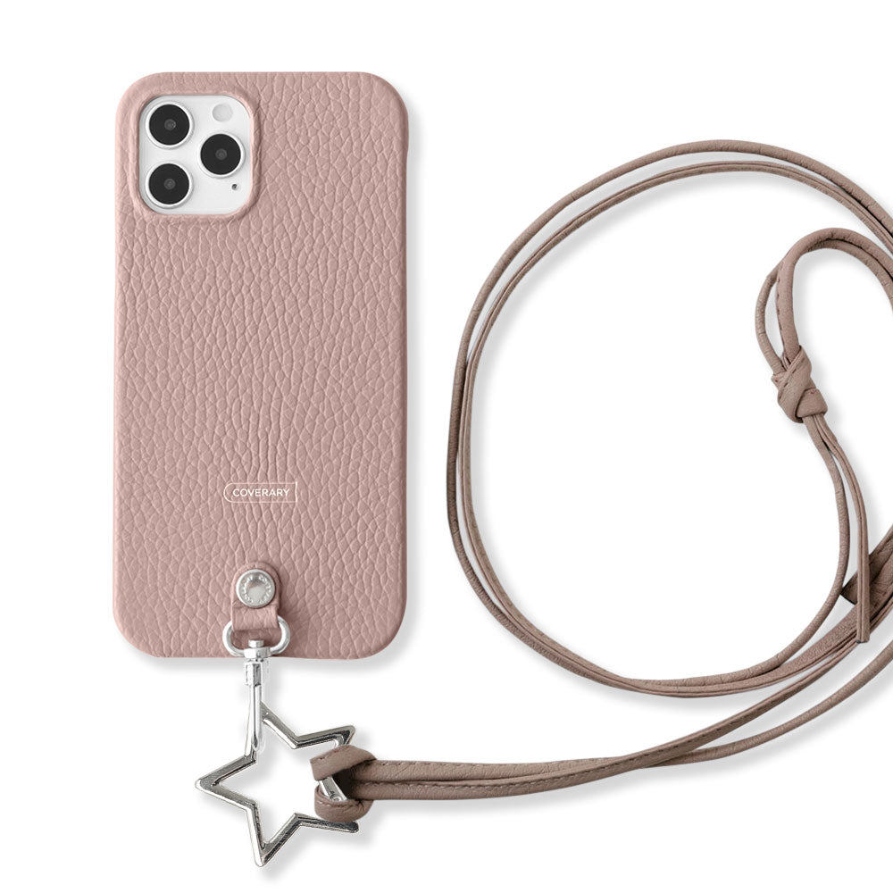Cuir véritable 32 couleurs cuir italien grainé sangle d'épaule anneau en forme d'étoile (sans réglage de la quincaillerie) avec coque arrière série Xperia