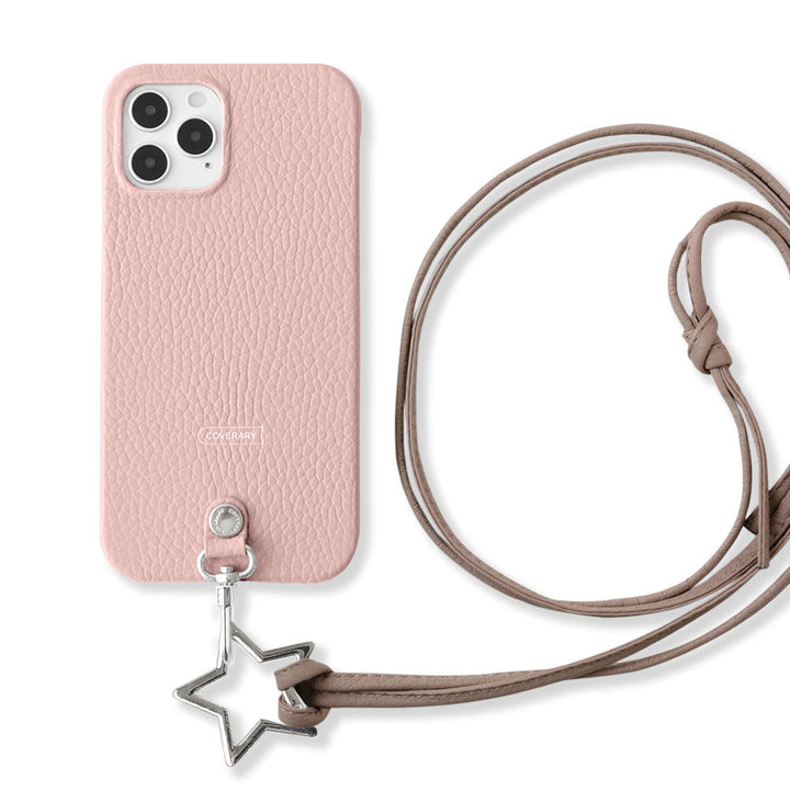 Cuir véritable 32 couleurs cuir italien grainé sangle d'épaule anneau en forme d'étoile (sans réglage de la quincaillerie) avec coque arrière série Xperia