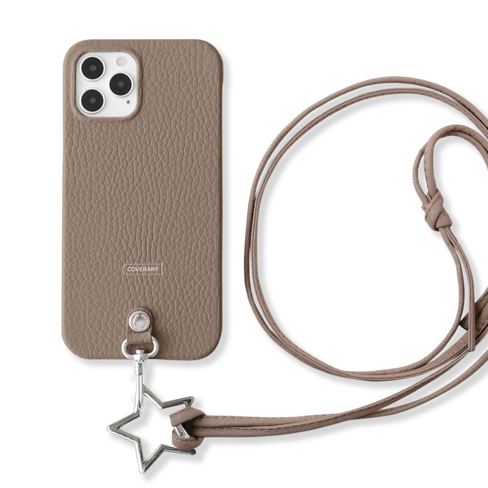 Cuir véritable 32 couleurs cuir italien grainé sangle d'épaule anneau en forme d'étoile (sans réglage de la quincaillerie) avec coque arrière série Xperia
