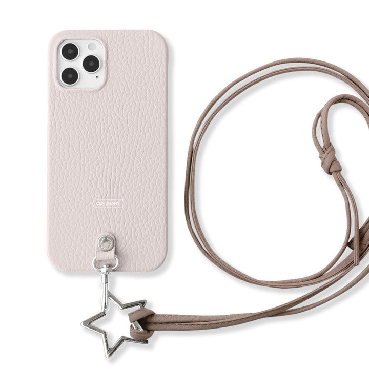 Cuir véritable 32 couleurs cuir italien grainé sangle d'épaule en forme d'étoile avec anneau (sans réglage de la quincaillerie) coque arrière série Galaxy