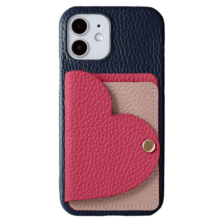Cuir véritable 32 couleurs cuir italien grainé avec porte-cartes miroir en forme de cœur coque arrière série Google Pixel