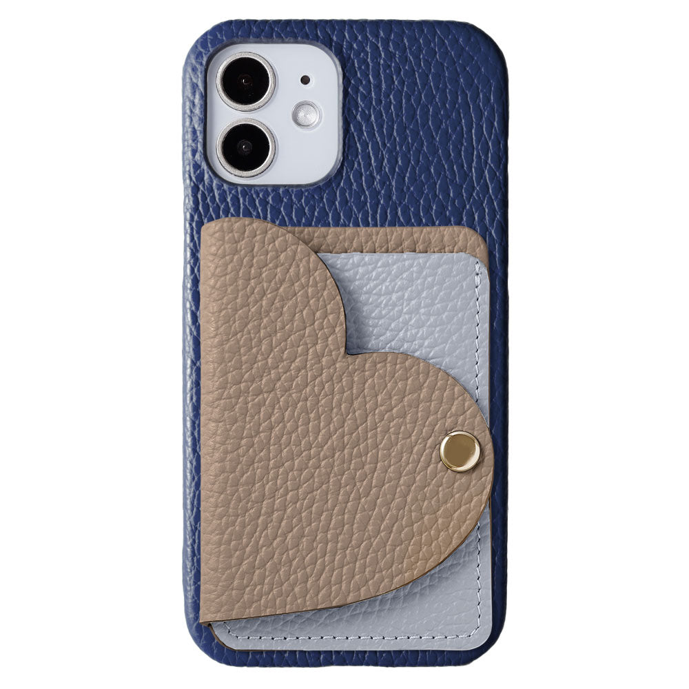 Genuine leather 32 colors Italian shrink leather with heart mirror card case back case Galaxy series