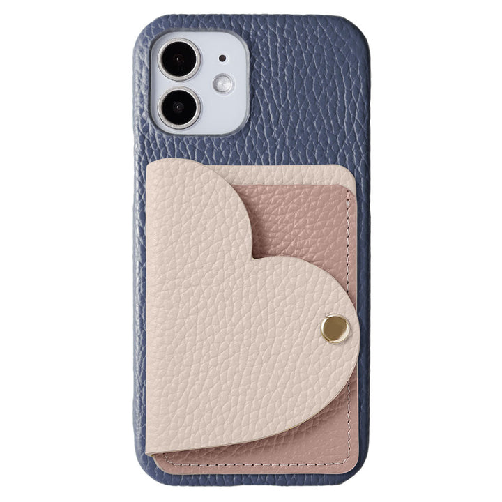 Genuine leather 32 colors Italian shrink leather with heart mirror card case back case Xperia series