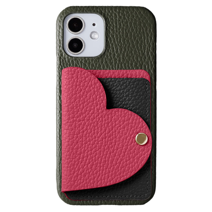 Cuir véritable 32 couleurs cuir italien grainé avec porte-cartes miroir en forme de cœur coque arrière série Google Pixel