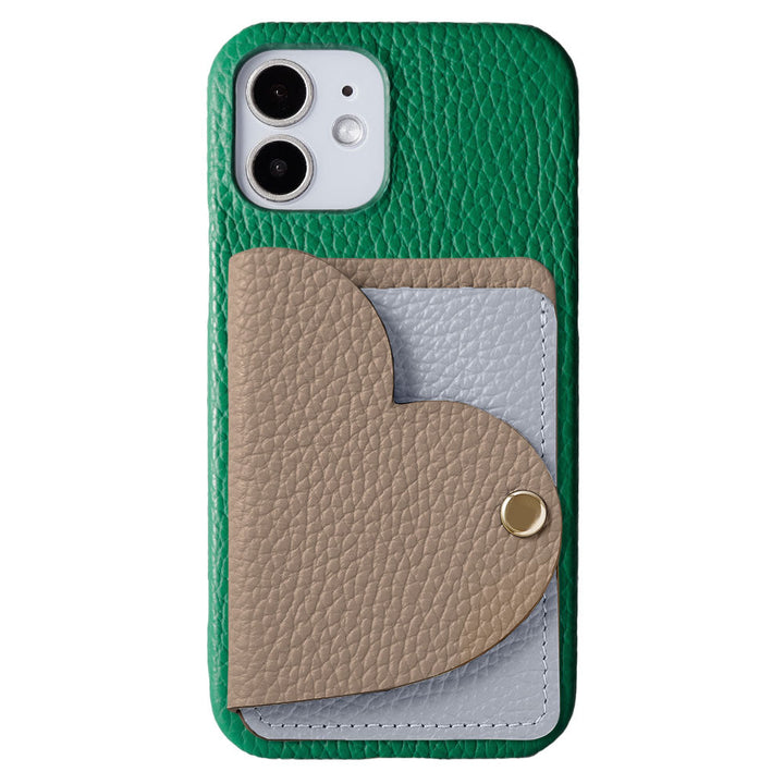 Cuir véritable 32 couleurs cuir italien grainé avec porte-cartes miroir en forme de cœur coque arrière série Google Pixel