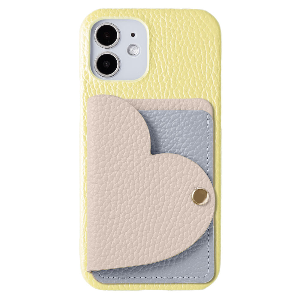 Genuine leather 32 colors Italian shrink leather with heart mirror card case back case Xperia series