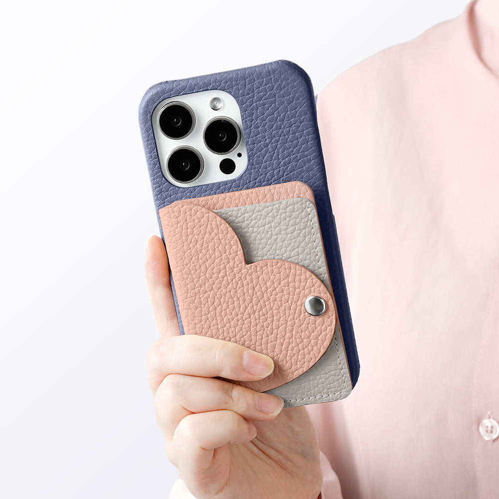 Genuine leather 32 colors Italian shrink leather with heart mirror card case back case Xperia series