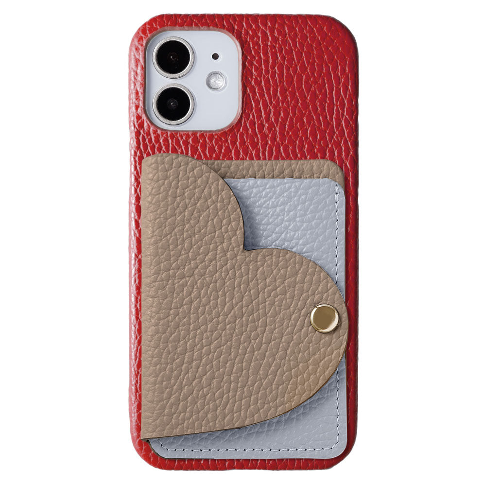Cuir véritable 32 couleurs cuir italien grainé avec porte-cartes miroir en forme de cœur coque arrière série Google Pixel