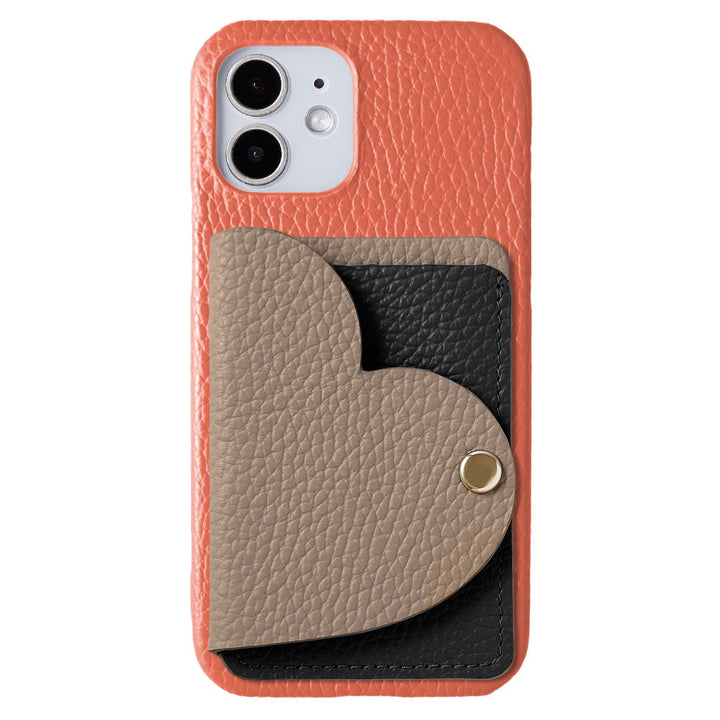 Genuine leather 32 colors Italian shrink leather with heart mirror card case back case Xperia series