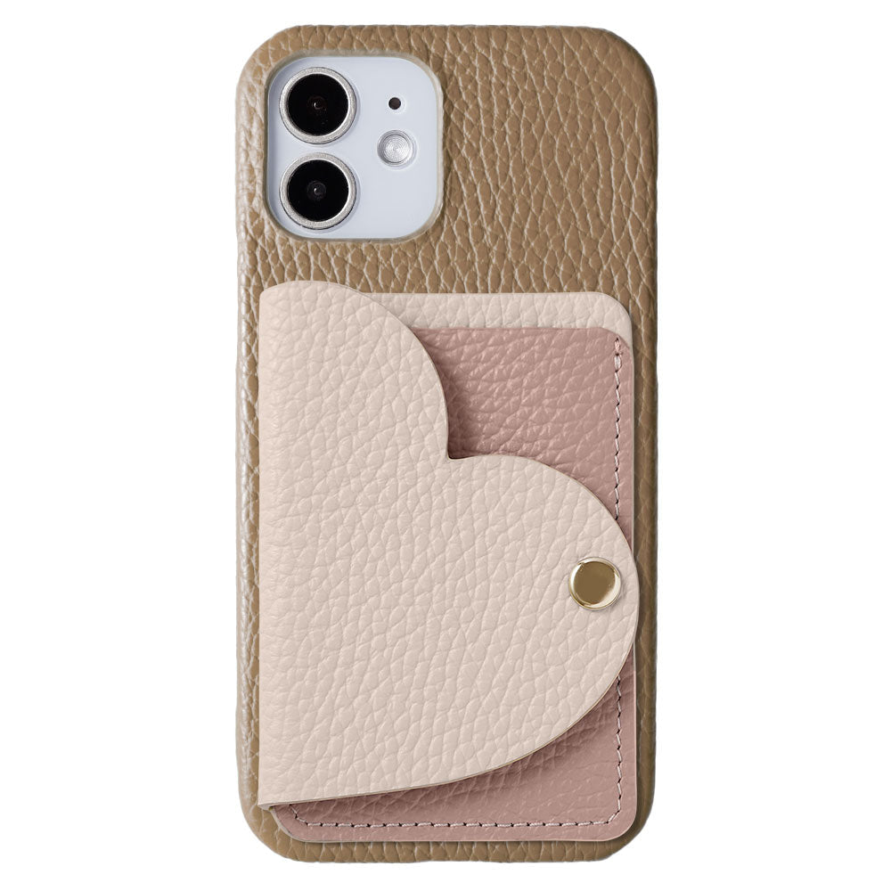 Genuine leather 32 colors Italian shrink leather with heart mirror card case back case Galaxy series
