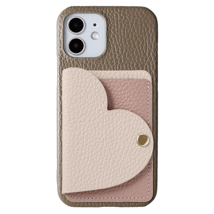 Cuir véritable 32 couleurs cuir italien grainé avec porte-cartes miroir en forme de cœur coque arrière série Google Pixel