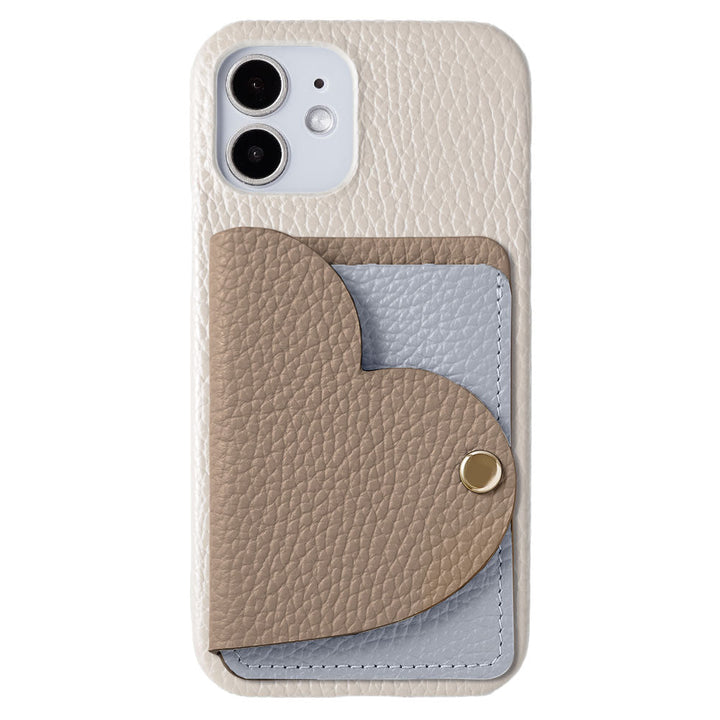 Genuine leather 32 colors Italian shrink leather with heart mirror card case back case Xperia series