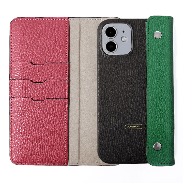 本革 32色 イタリアンシュリンクレザー ハーフポケットカバー付き 背面ケース Xperiaシリーズ