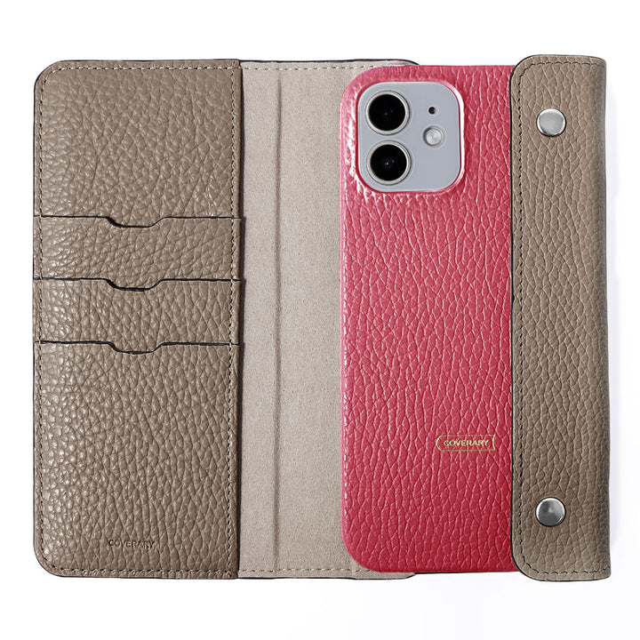 本革 32色 イタリアンシュリンクレザー ハーフポケットカバー付き 背面ケース Xperiaシリーズ