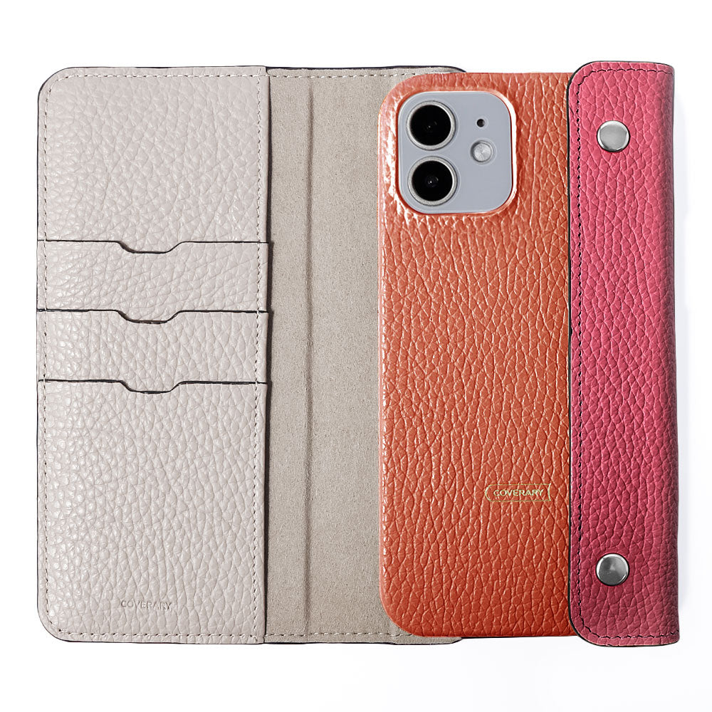 本革 32色 イタリアンシュリンクレザー ハーフポケットカバー付き 背面ケース Xperiaシリーズ