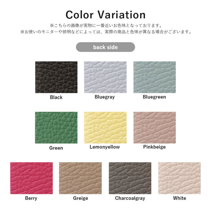 Genuine leather 32 colors Italian shrink leather with half pocket cover back case