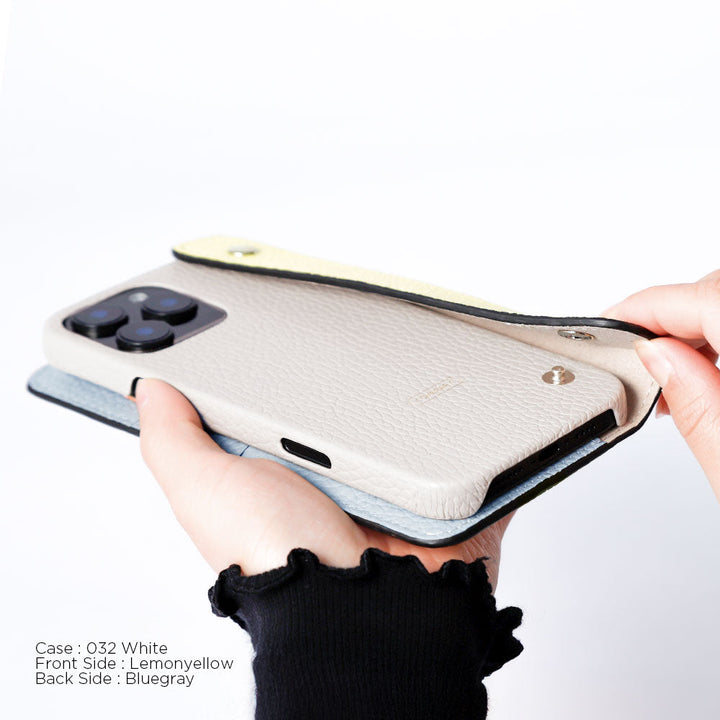 本革 32色 イタリアンシュリンクレザー ハーフポケットカバー付き 背面ケース iPhoneシリーズ