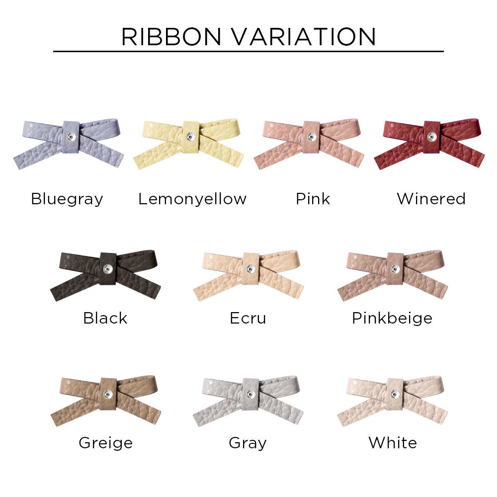 Genuine leather 32 colors Italian shrink leather 3-row ribbon deco back case AQUOS series