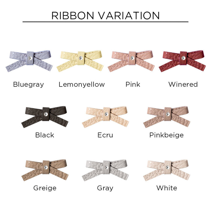 Genuine leather 32 colors Italian shrink leather 3-row ribbon deco back case AQUOS series