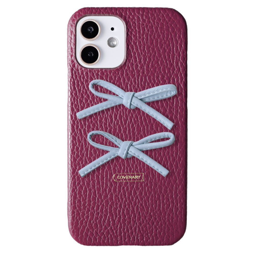 Genuine leather 32 colors Italian shrink leather leather cord ribbon back case AQUOS series
