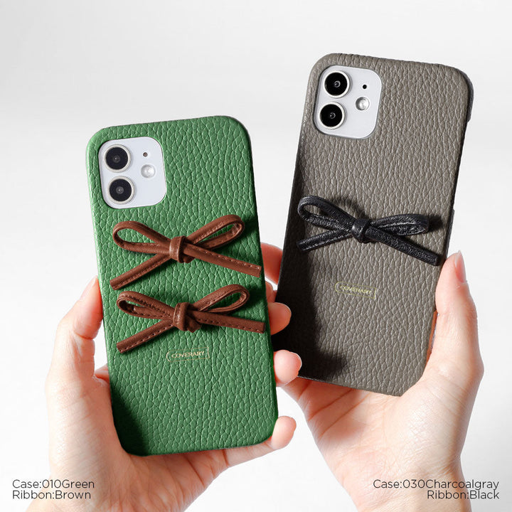 Genuine leather 32 colors Italian shrink leather leather cord ribbon back case Xperia series