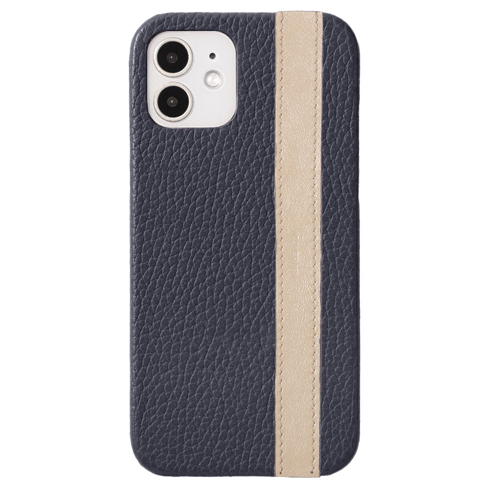 Cuir véritable 32 couleurs cuir italien grainé ligne d'accent coque arrière série Galaxy
