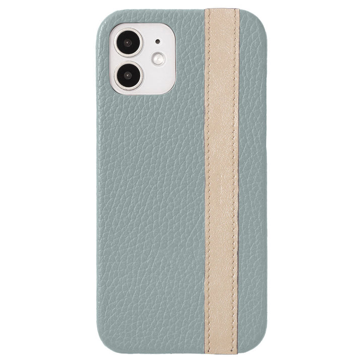 Cuir véritable 32 couleurs cuir italien grainé ligne d'accent coque arrière série AQUOS