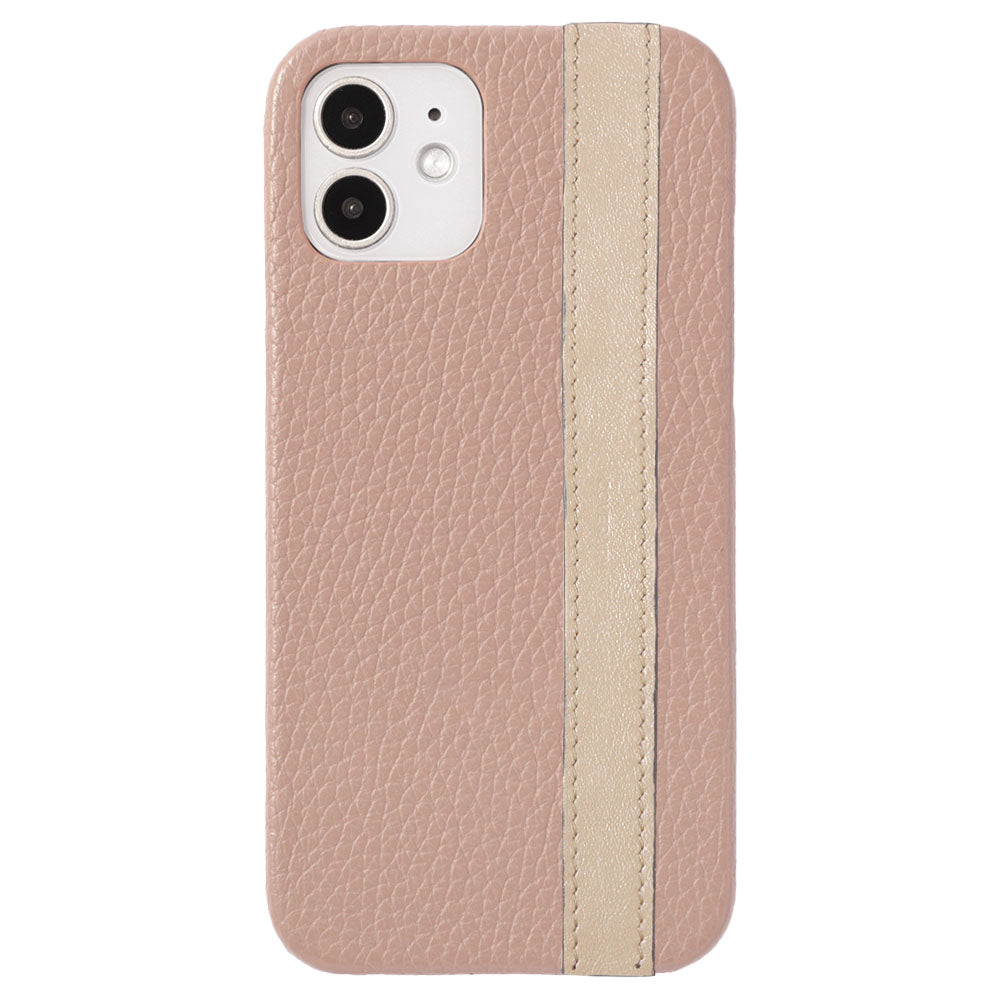 Cuir véritable 32 couleurs cuir italien grainé ligne d'accent coque arrière série Galaxy