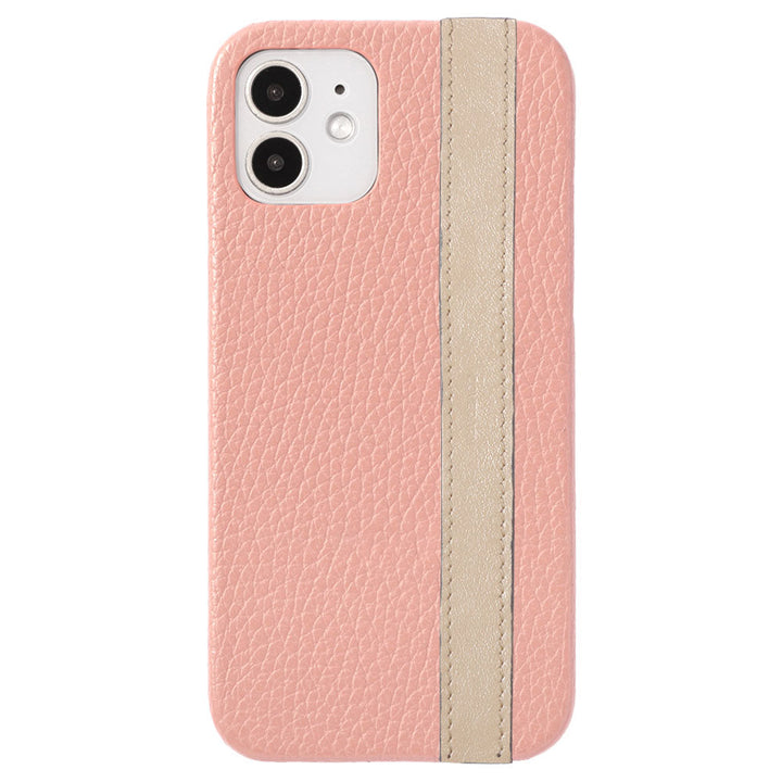 Genuine leather 32 colors Italian shrink leather accent line back case Xperia series