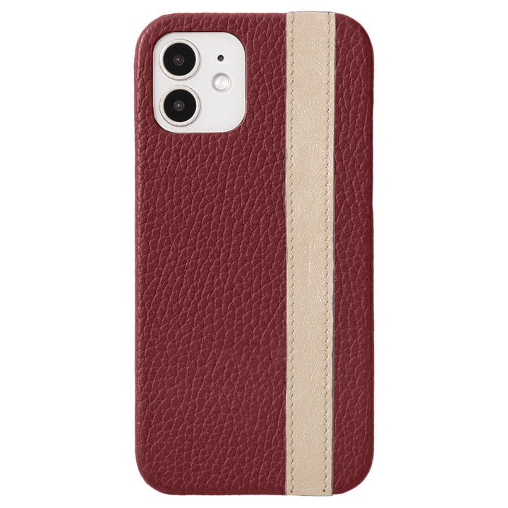 Cuir véritable 32 couleurs cuir italien grainé ligne d'accent coque arrière série AQUOS