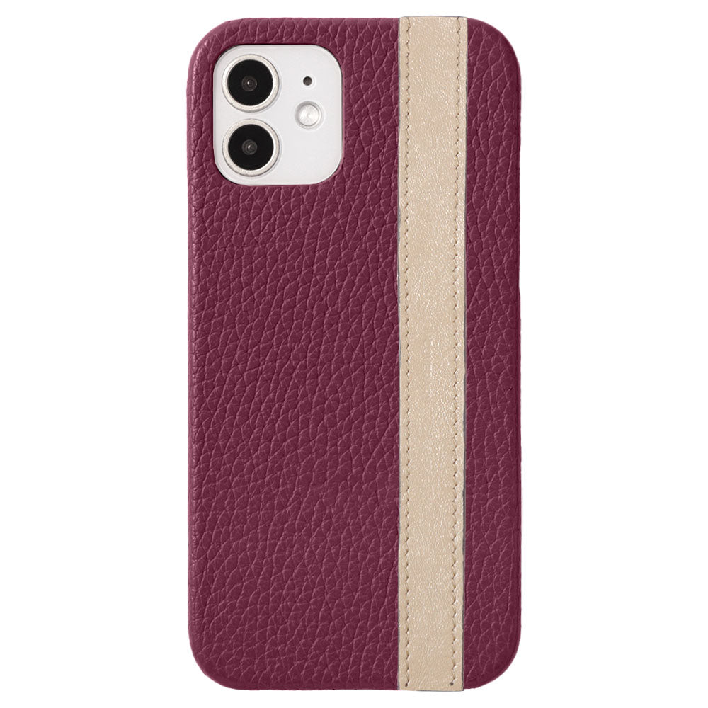 Cuir véritable 32 couleurs cuir italien grainé ligne d'accent coque arrière série AQUOS
