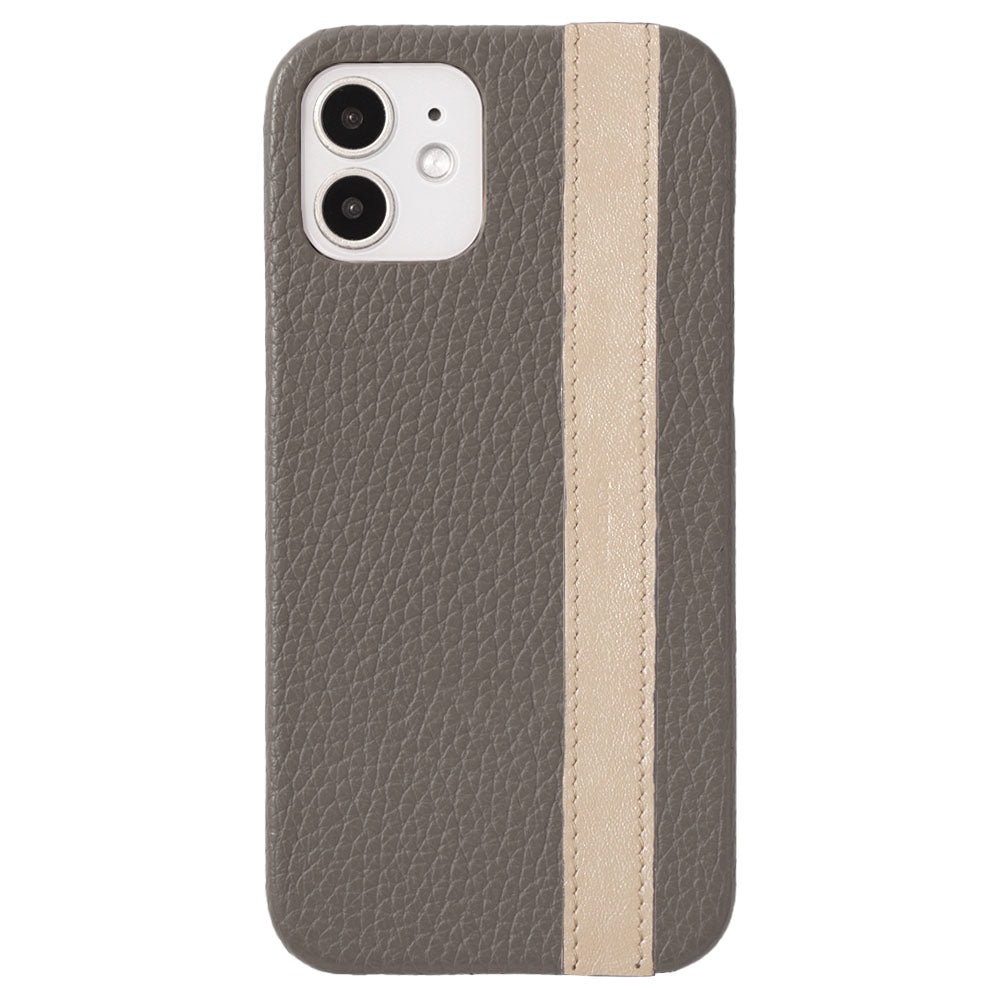 Cuir véritable 32 couleurs cuir italien grainé ligne d'accent coque arrière série Galaxy