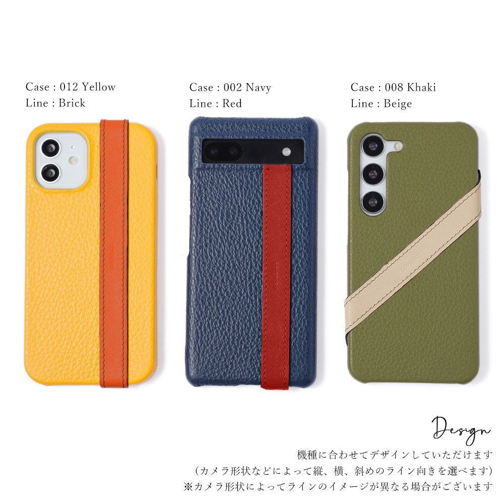 Cuir véritable 32 couleurs cuir italien grainé ligne d'accent coque arrière série AQUOS