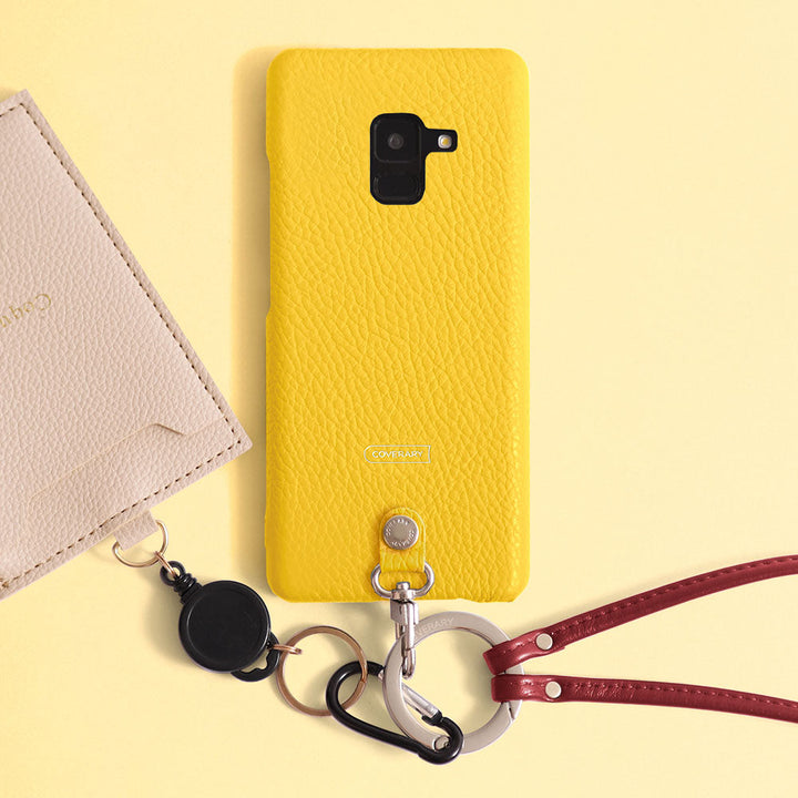 Self-designed ring shoulder strap back case genuine leather 32 colors Italian shrink leather