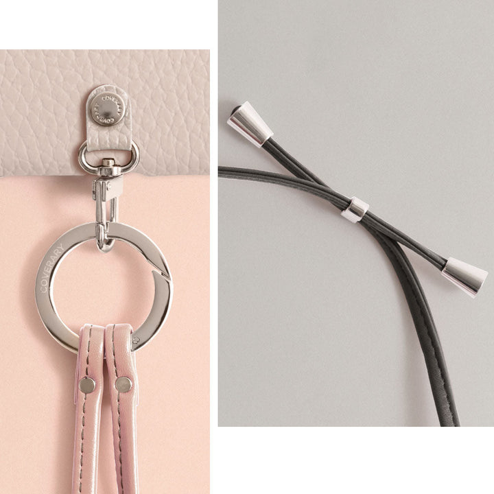 Self-designed ring shoulder strap back case genuine leather 32 colors Italian shrink leather