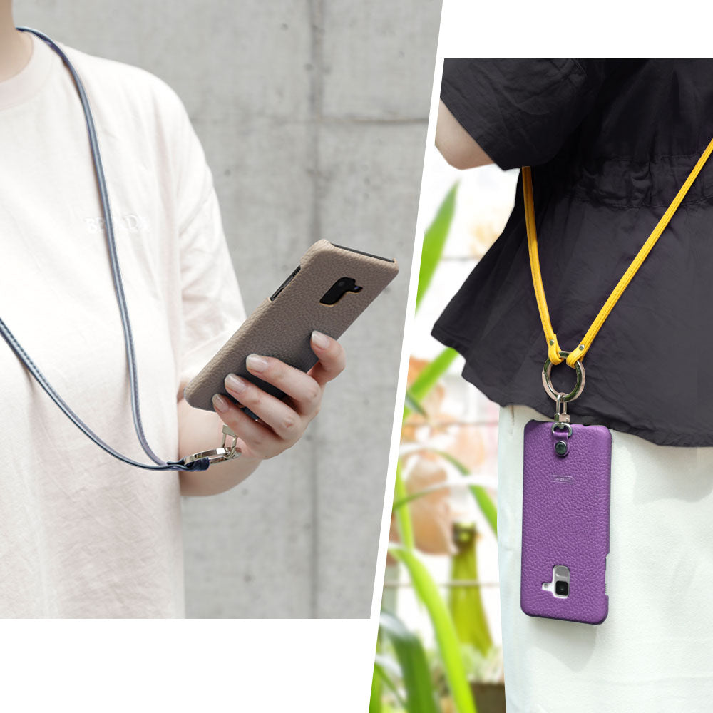 Self-designed ring shoulder strap back case genuine leather 32 colors Italian shrink leather