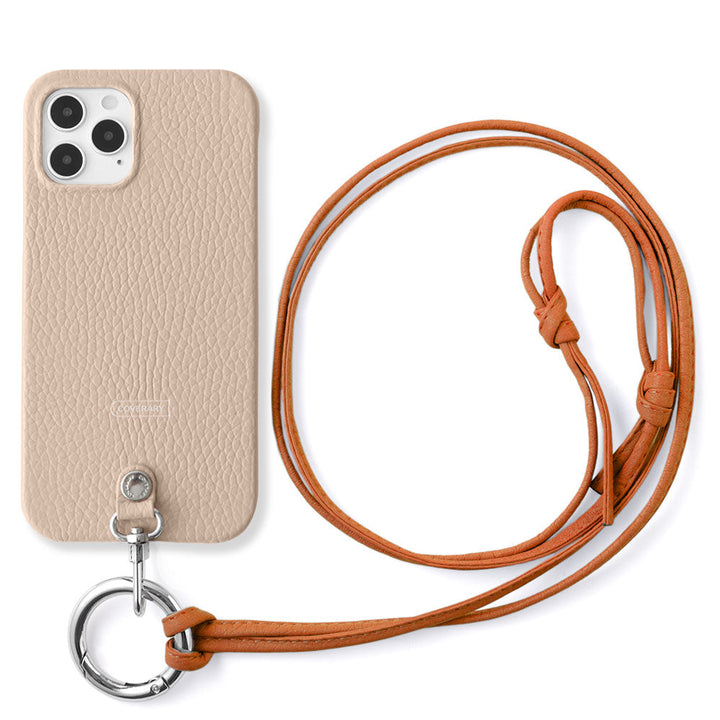 Cuir véritable 32 couleurs cuir italien grainé sangle d'épaule à anneau (sans réglage de la quincaillerie) avec coque arrière série Galaxy