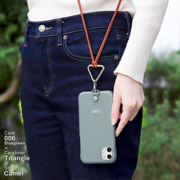 Cuir véritable 32 couleurs cuir italien grainé sangle d'épaule à anneau (sans réglage de la quincaillerie) avec coque arrière série Galaxy