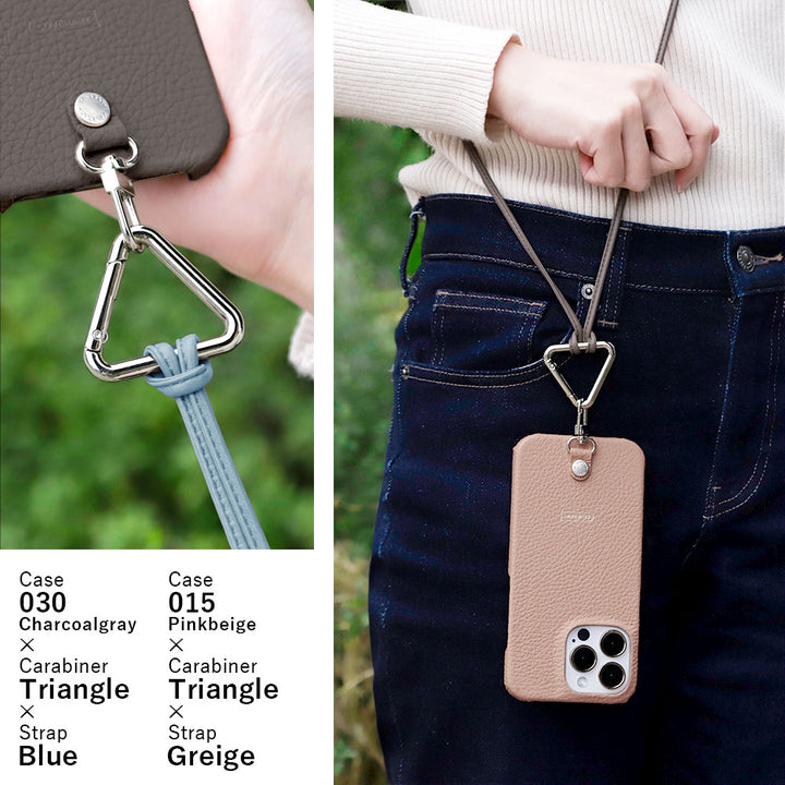 Cuir véritable 32 couleurs cuir italien grainé sangle d'épaule à anneau (sans réglage de la quincaillerie) avec coque arrière série Galaxy