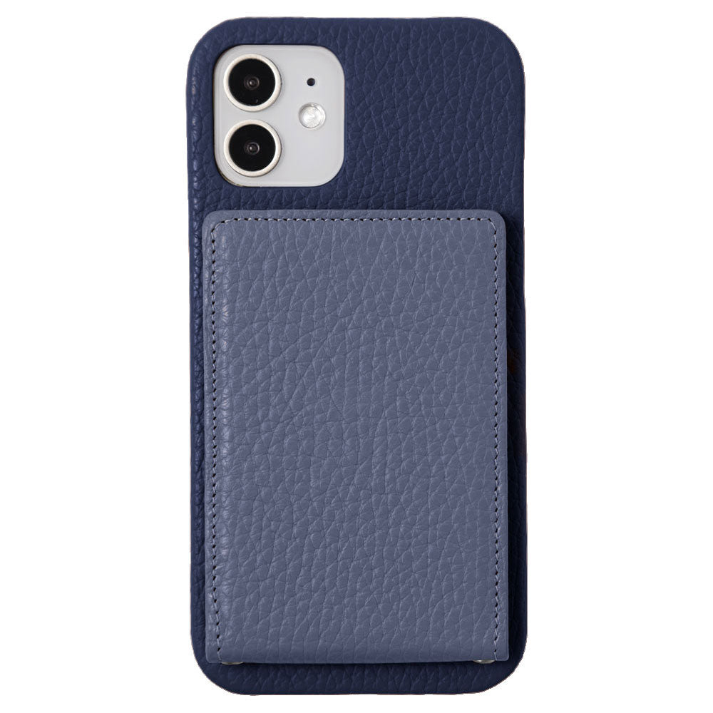 本革 32色 イタリアンシュリンクレザー 縦開きミラー付きカードケース 背面ケース iPhoneシリーズ