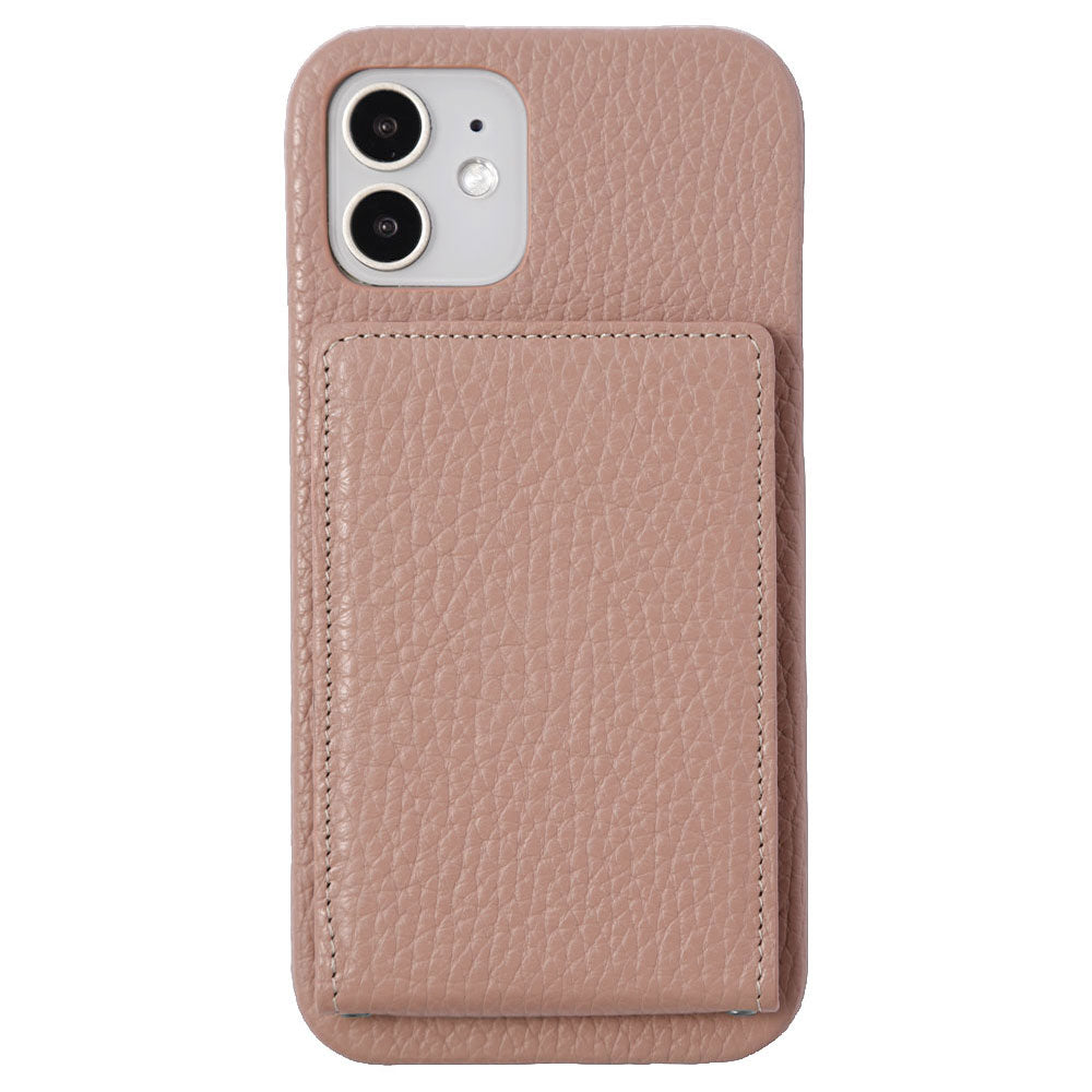 本革 32色 イタリアンシュリンクレザー 縦開きミラー付きカードケース 背面ケース iPhoneシリーズ