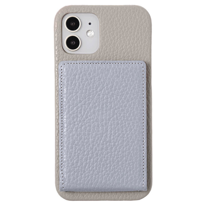 本革 32色 イタリアンシュリンクレザー 縦開きミラー付きカードケース 背面ケース iPhoneシリーズ